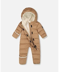 Deux par Baby Unisex One-Piece Cloud Compressible Snowsuit Designed for Car Seat Chanterelle