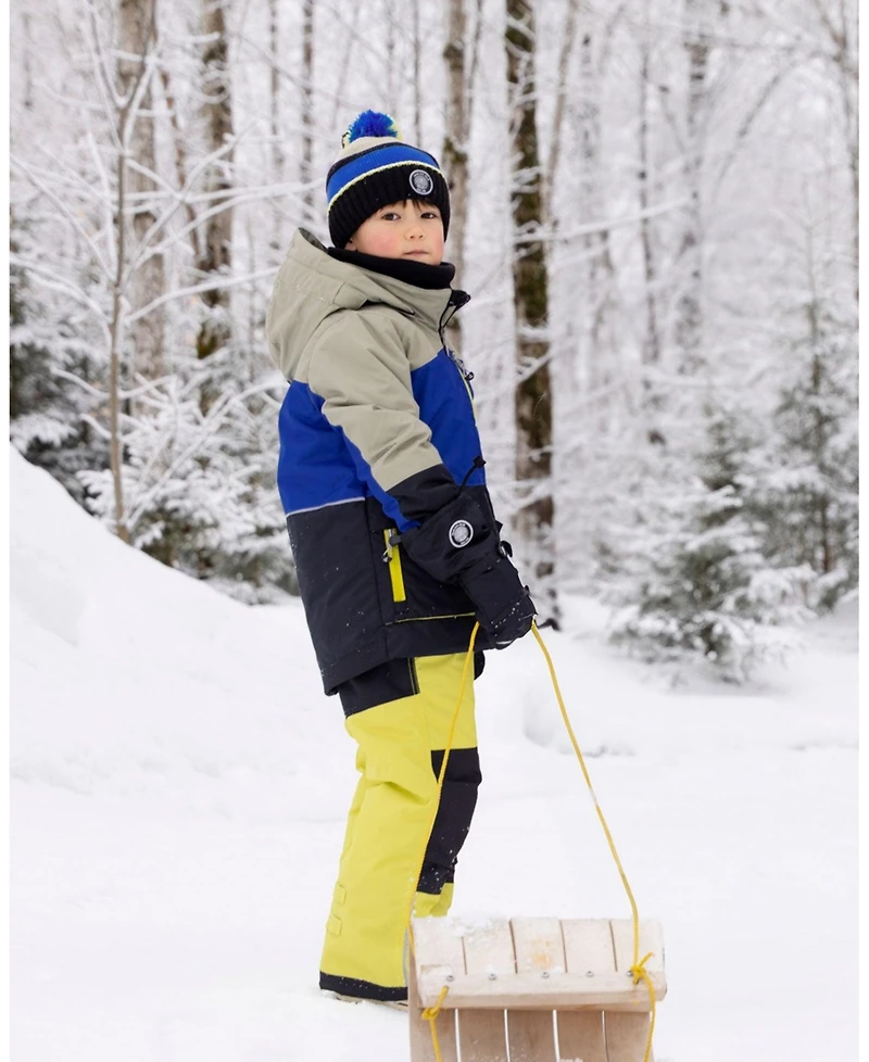 Deux par Boy Two-Piece Play Snowsuit Bright Yellow Green