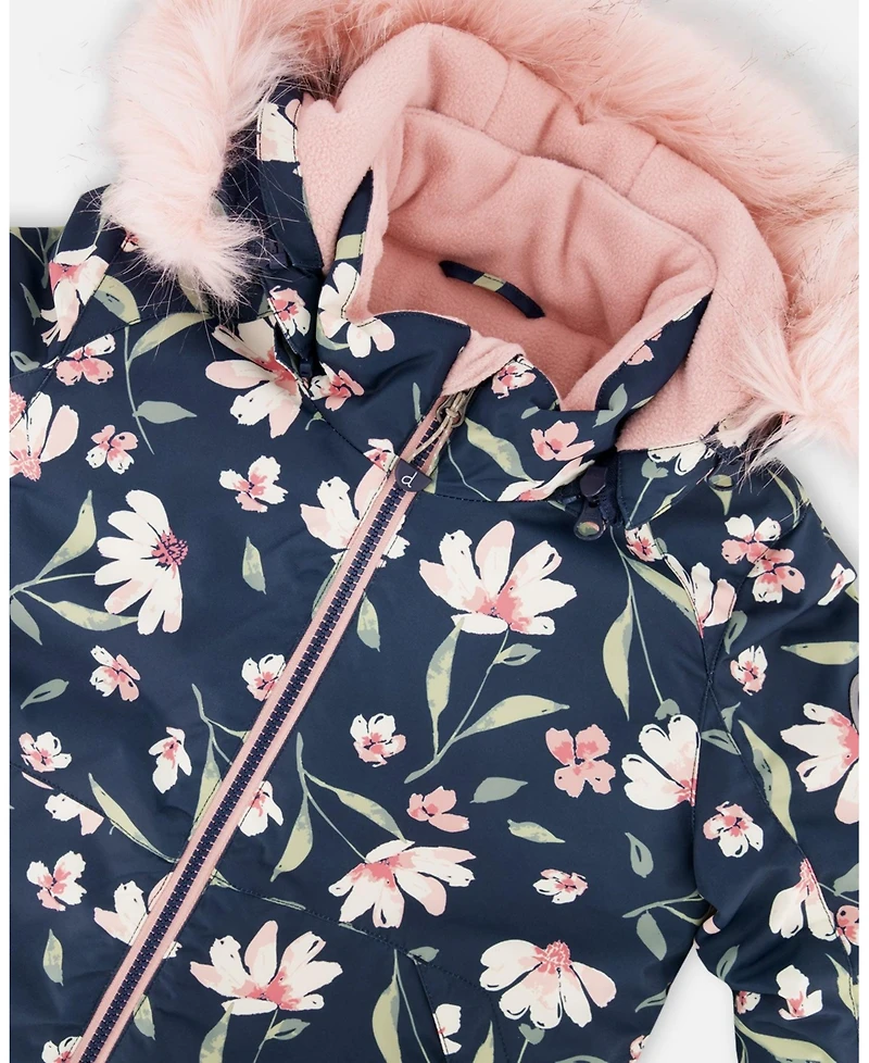 Deux par Toddler Girls Two-Piece Play Snowsuit Flower Print - Toddler|Child