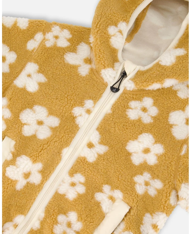 Deux par Girl Mid-Season Sherpa Jacket Light Beige