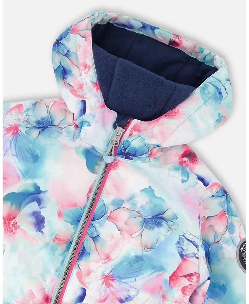 Deux par Little Girls Two-Piece Chill Outerwear Set with Light Insulation Turquoise Blue - Toddler|Child