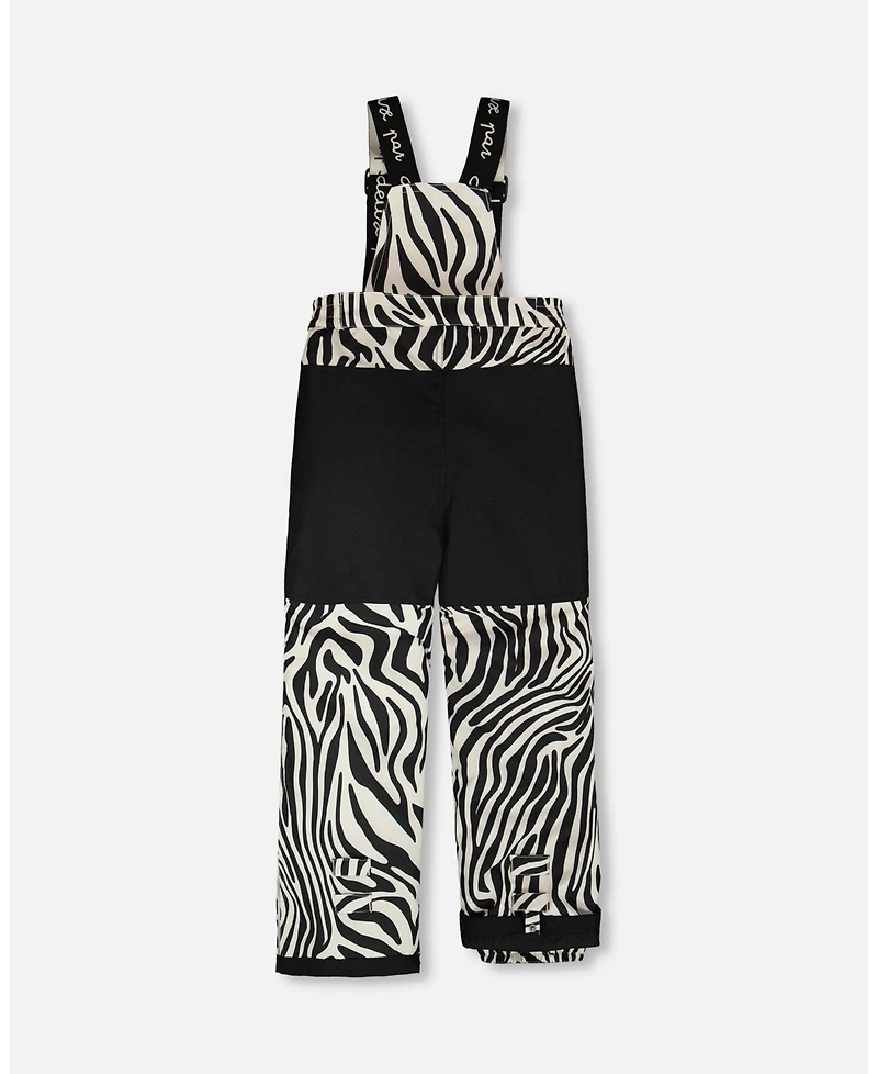 Deux par Girl Two-Piece Play Snowsuit Off-White with Printed Pants