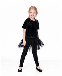 Deux par Girl Leggings with Tulle Skirt Black - Child