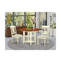 East West Furniture Dining Room Set Buttermilk & Cherry