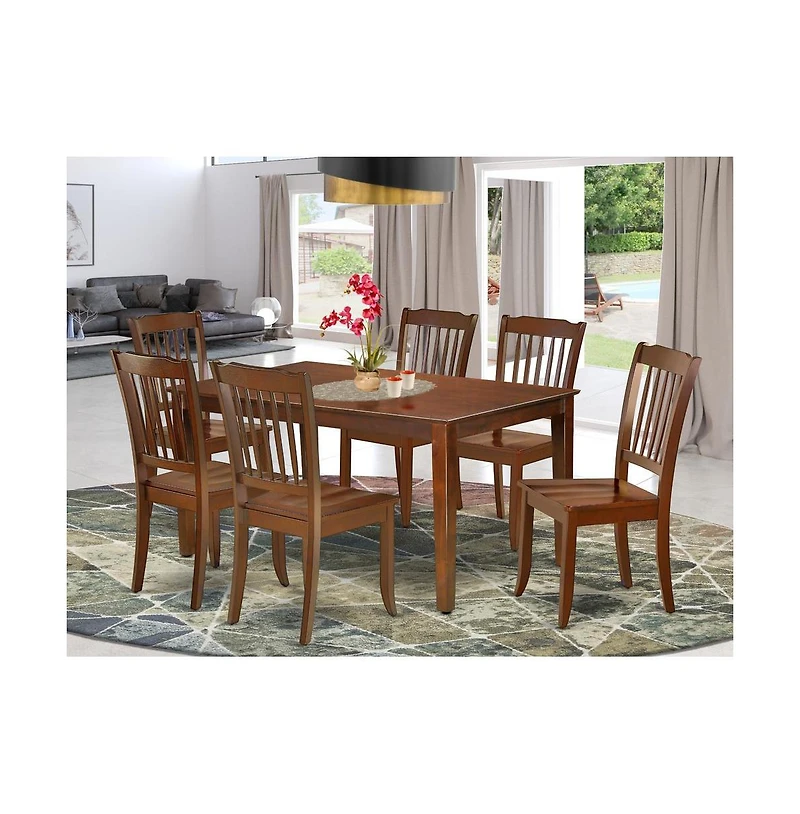 East West Furniture Dining Room Set Mahogany