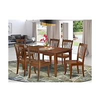 East West Furniture Dining Room Set Mahogany