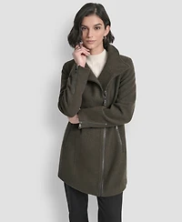 Dkny Women's Asymmetrical Zip Coat