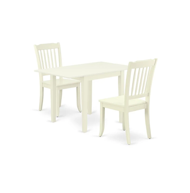 East West Furniture Dining Room Set Linen White