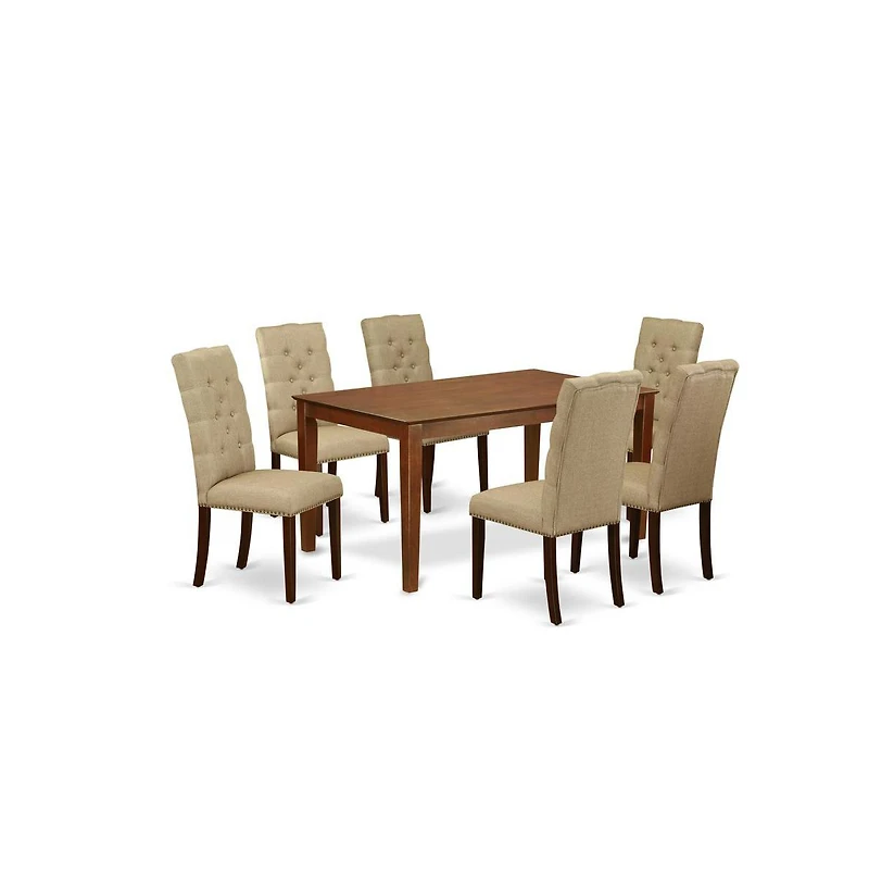 East West Furniture Dining Room Set Mahogany