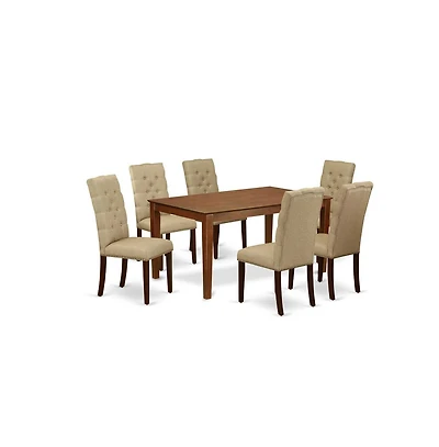 East West Furniture Dining Room Set Mahogany