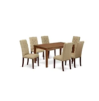 East West Furniture Dining Room Set Mahogany