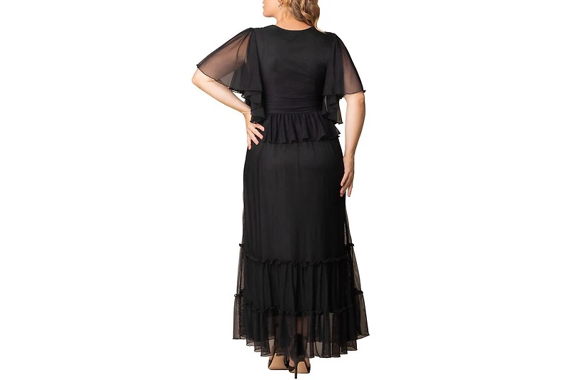 Kiyonna Plus Graceful Tiered Mesh Gown