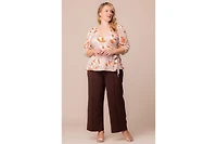 Kiyonna Women's Plus Polished Ponte Wide Leg Pants