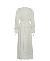 Miss Circle Women's Safiya Jacquard Chiffon Long Sleeve Maxi Dress