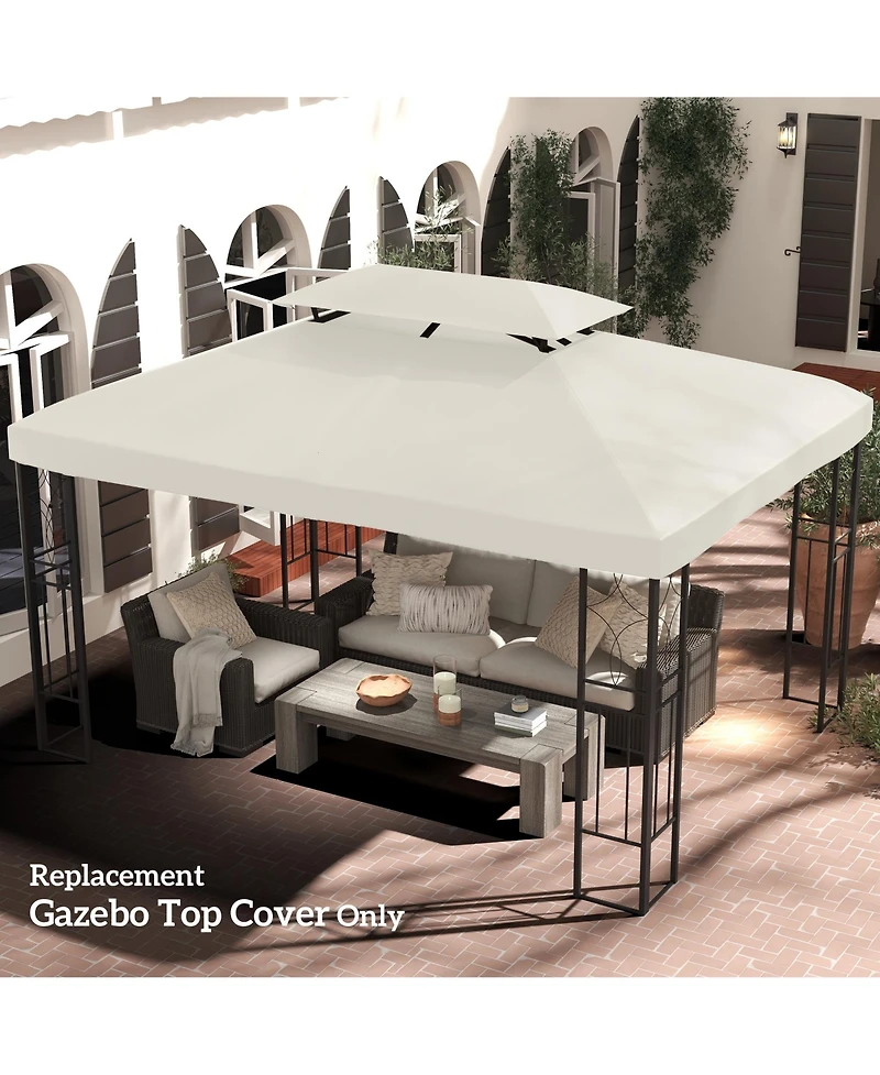 Outsunny 10' x 13' Gazebo Replacement Canopy for 84C-101,