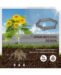 Outsunny Wooden Raised Garden Bed Hexagon Screwless Planter