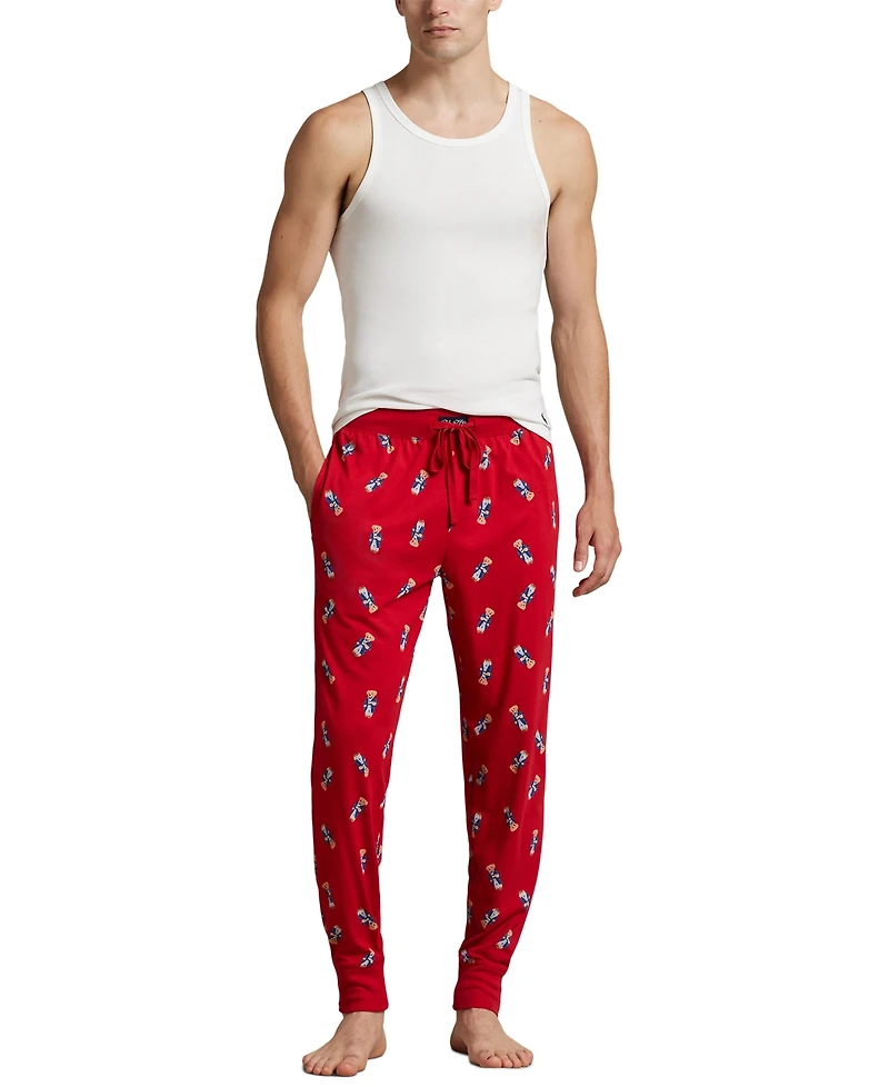 Polo Ralph Lauren Men's Rib Waistband Knit Bear Pajama Jogger Pants