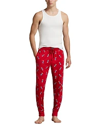 Polo Ralph Lauren Men's Rib Waistband Knit Bear Pajama Jogger Pants