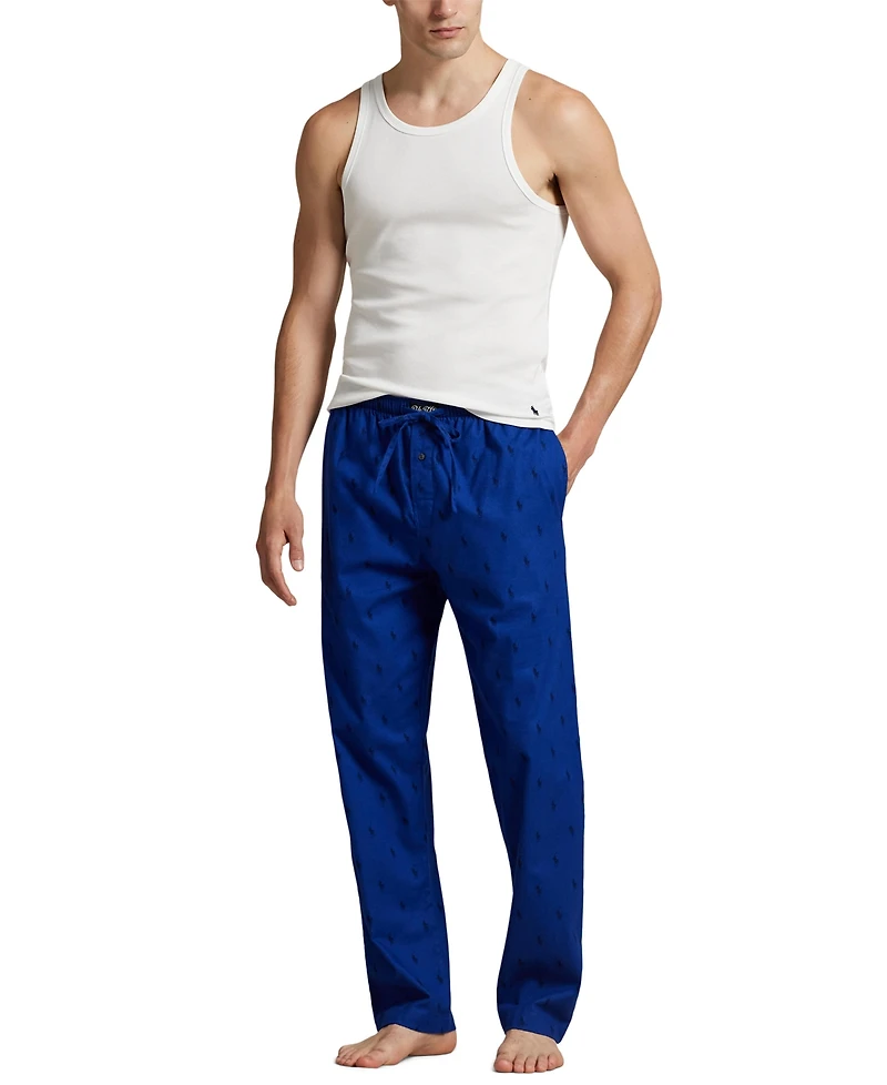 Polo Ralph Lauren Men's Single-Button Fly Flannel Printed Pajama Pants
