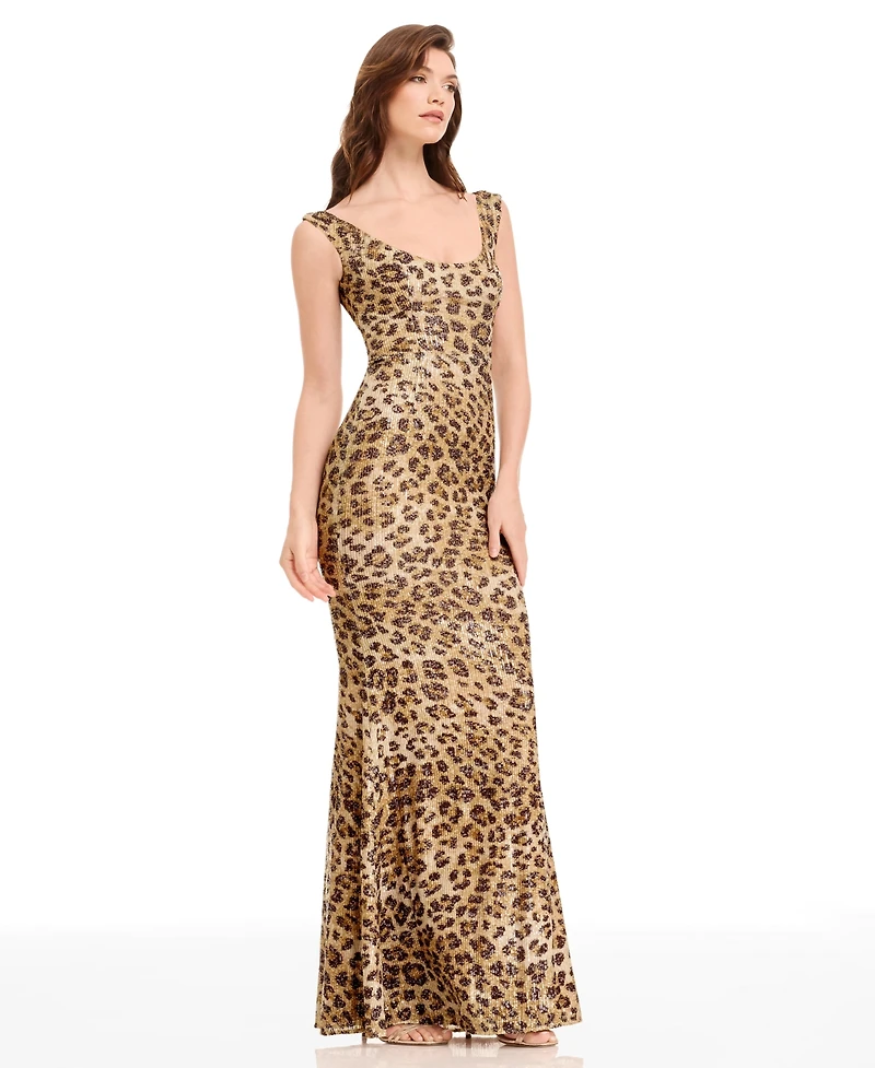 Dress the Population Women's Josie Scoop-Neck Gown