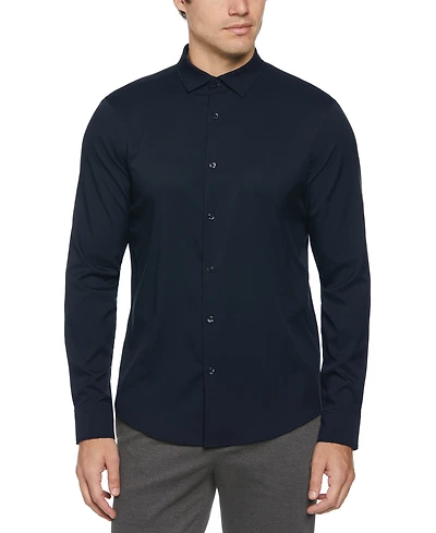 Perry Ellis Men's Slim-Fit Stretch Solid Button-Down Twill Shirt