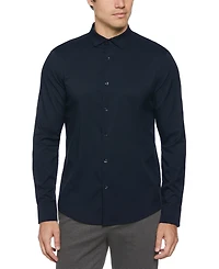 Perry Ellis Men's Slim-Fit Stretch Solid Button-Down Twill Shirt