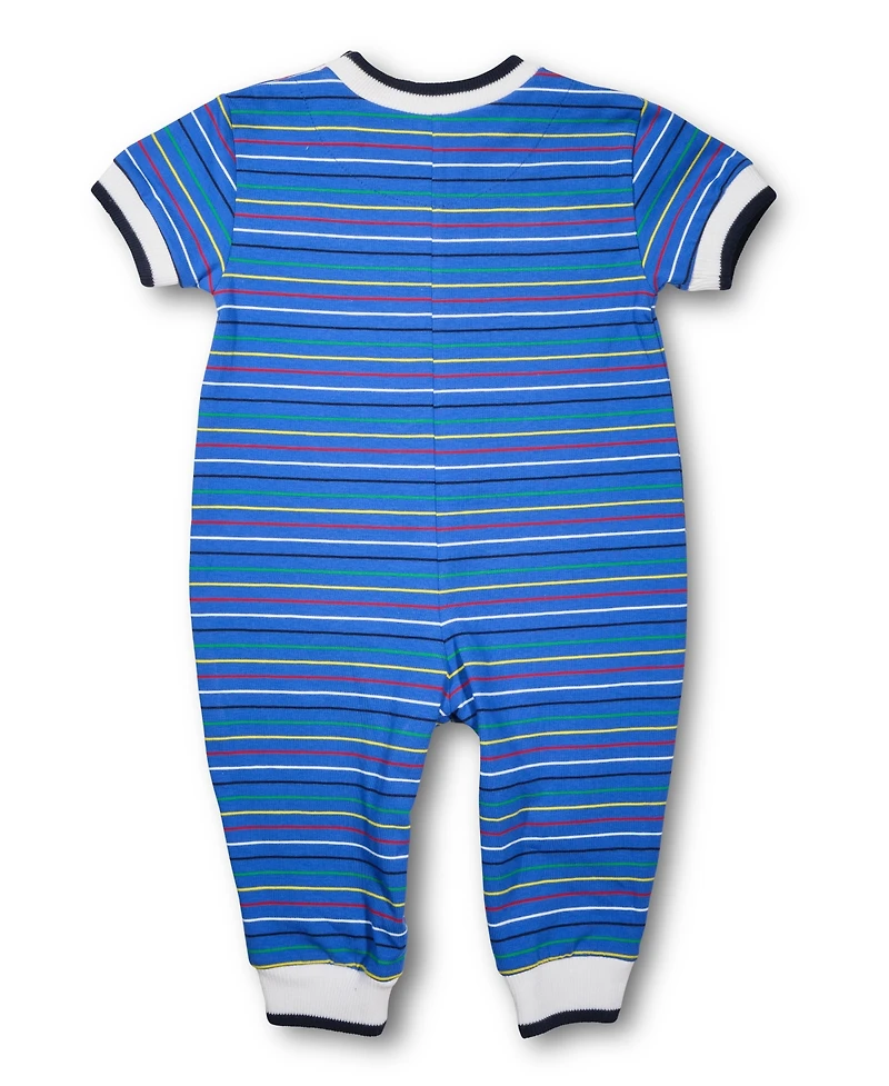 Florence Eiseman Baby Boys Stripe Knit Longall With Vehicles