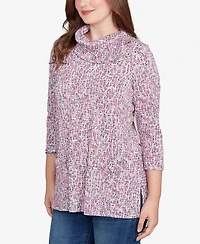 Ruby Rd. Petite Patch Pocket Spacedye Top