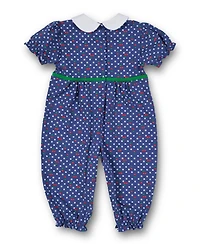 Florence Eiseman Baby Girls Polka Dot Cherry Printed Knit Longall