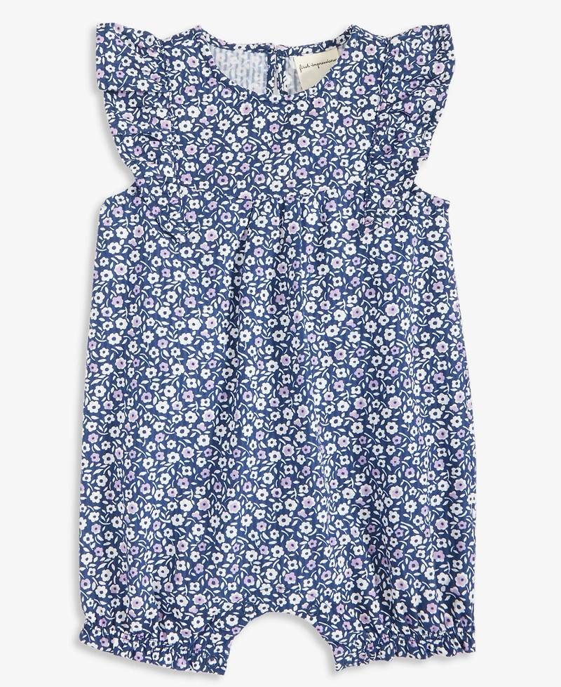 First Impressions Baby Girls Floral-Print Cotton Sunsuit, Macy's Exclusive
