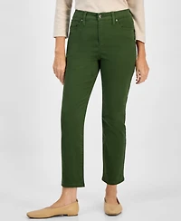 Style & Co Petite High Rise Natural Straight-Leg Jeans, Created for Macy's