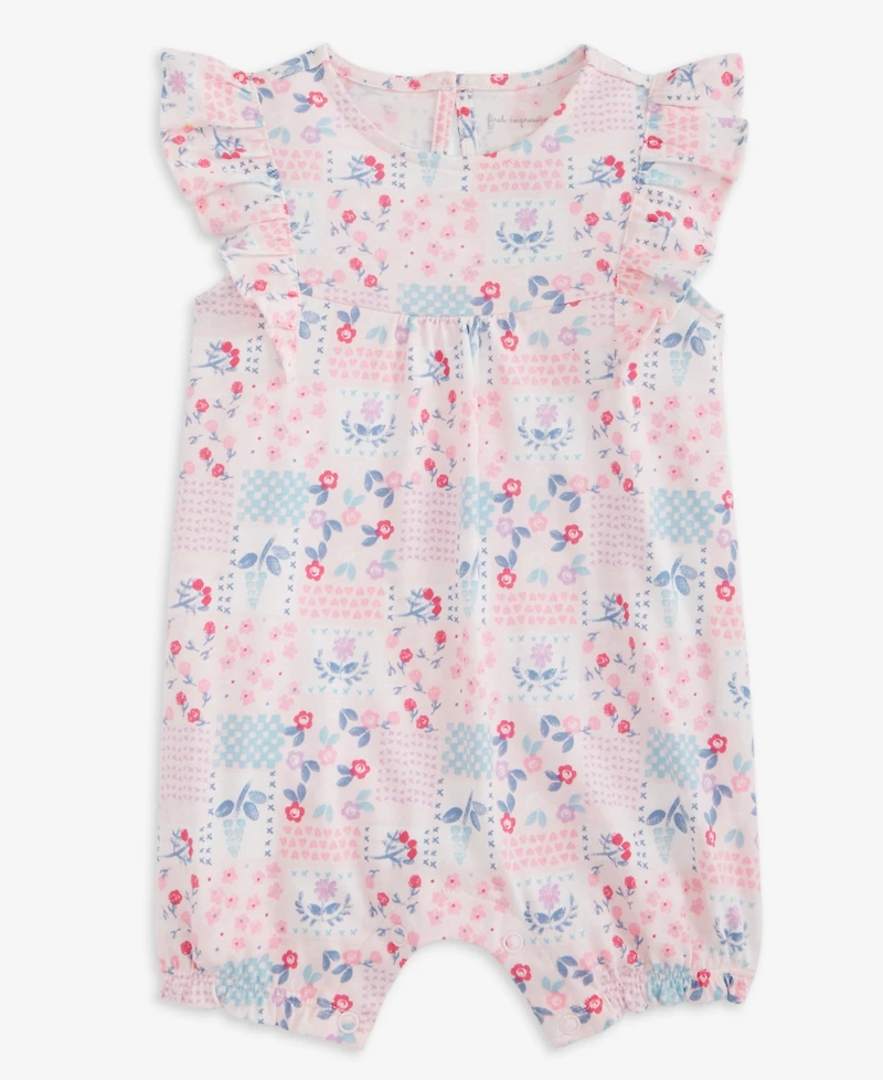 First Impressions Baby Girls Patchwork-Floral Printed Sunsuit, Macy's Exclusive