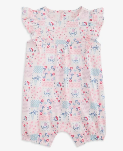 First Impressions Baby Girls Patchwork-Floral Printed Sunsuit, Macy's Exclusive