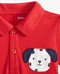 First Impressions Baby Boys Dog-Pocket Collared Sunsuit, Macy's Exclusive
