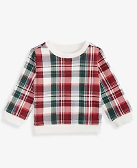 First Impressions Baby Boys Spruce Plaid Sweatshirt, Macy's Exclusive