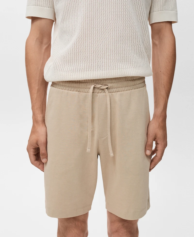 Mango Men's Cotton 8" Bermuda Shorts