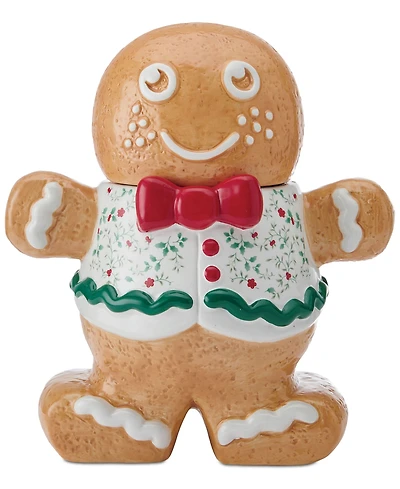 Winterberry Gingerbread Man Cookie Jar