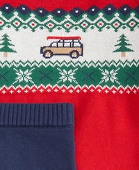 First Impressions Baby Boys Holiday Fair Isle Sweater & Pants, 2-Piece Set, Macy's Exclusive