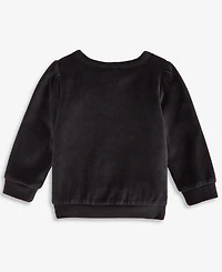 First Impressions Baby Girls Long-Sleeve Glitter-Dot Star Velour Top, Macy's Exclusive