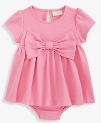 First Impressions Baby Girls Big Bow Ponte Skirted Sunsuit, Macy's Exclusive