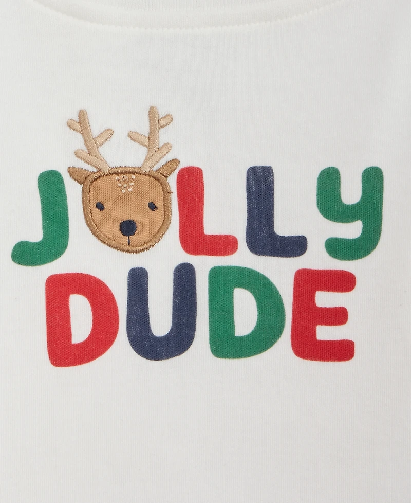 First Impressions Baby Boys Long-Sleeve Jolly Dude Graphic T-Shirt, Macy's Exclusive