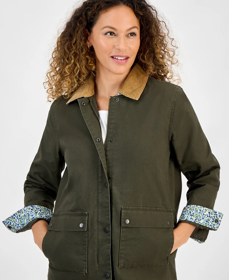Style & Co Women's Collared Utility Jacket, Macy's Exclusive