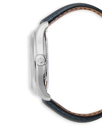 Baume & Mercier Men's Swiss Automatic Clifton Blue Leather Strap Watch 39mm