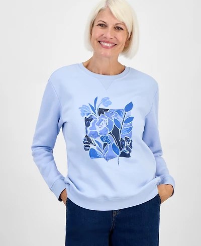 Style & Co Petite Tulip Graphic Print Sweatshirt, Macy's Exclusive
