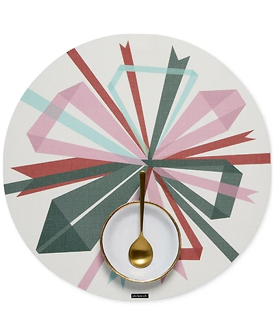 Chilewich Bow-Print 15" Round Placemat