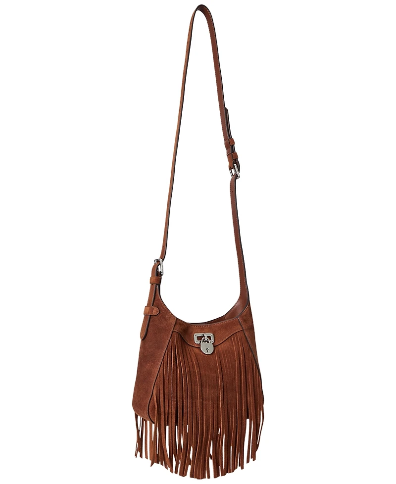 Lauren Ralph Lauren Tanner Small Suede Fringe Shoulder Bag