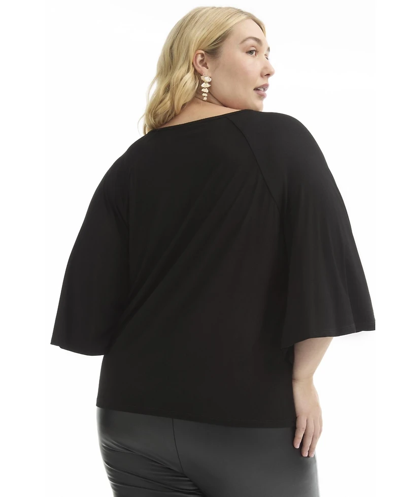 June + Vie Women's June + Vie Flared Raglan Sleeve Breton Tee