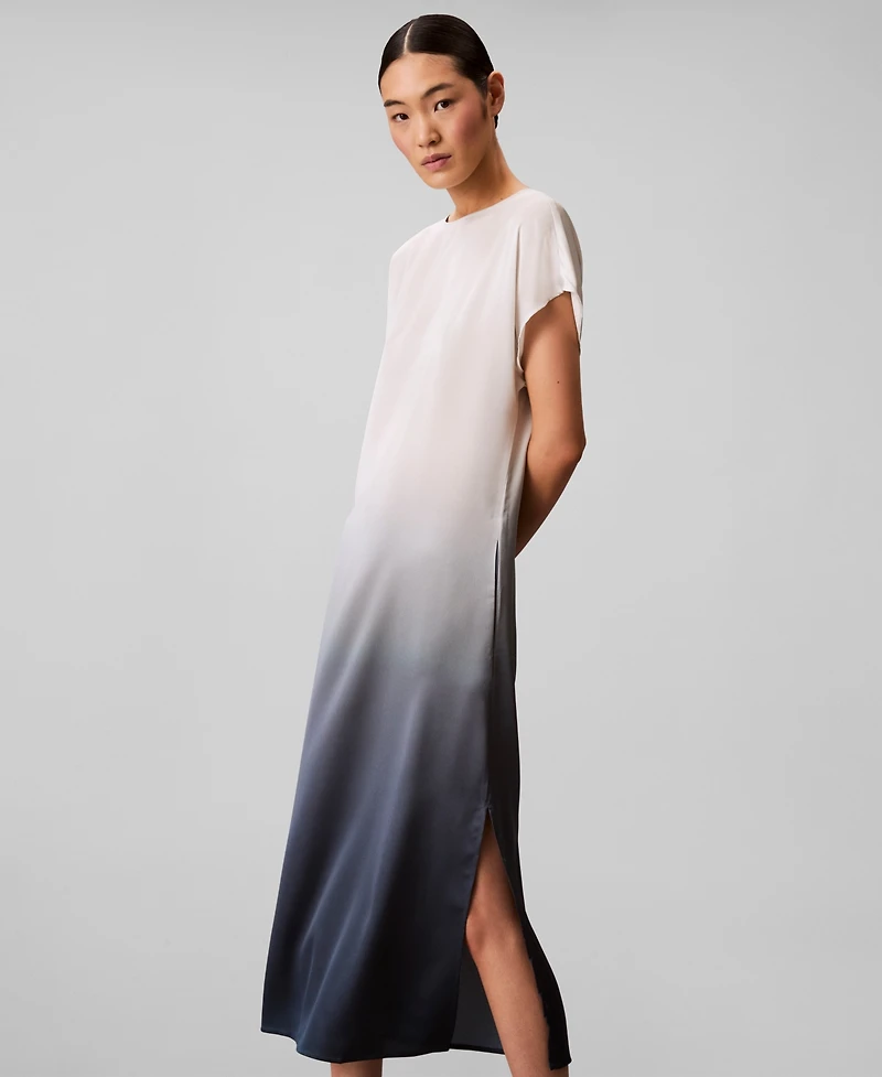 Calvin Klein Women's Printed Satin Relaxed Dress
