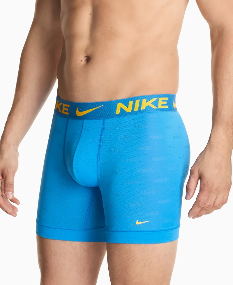 Nike Men's 3-Pack Dri-fit Boxer Briefs - Photo Blue/ Midnight Navy/ Black
