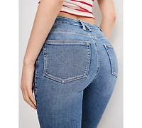 Good American Women's Crop Mini Boot Cut Jeans